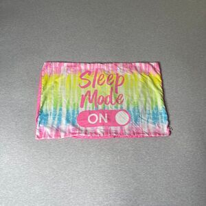 Justice Pink Tie-Dye Sleep Mode On Graphic Standard Pillowcase